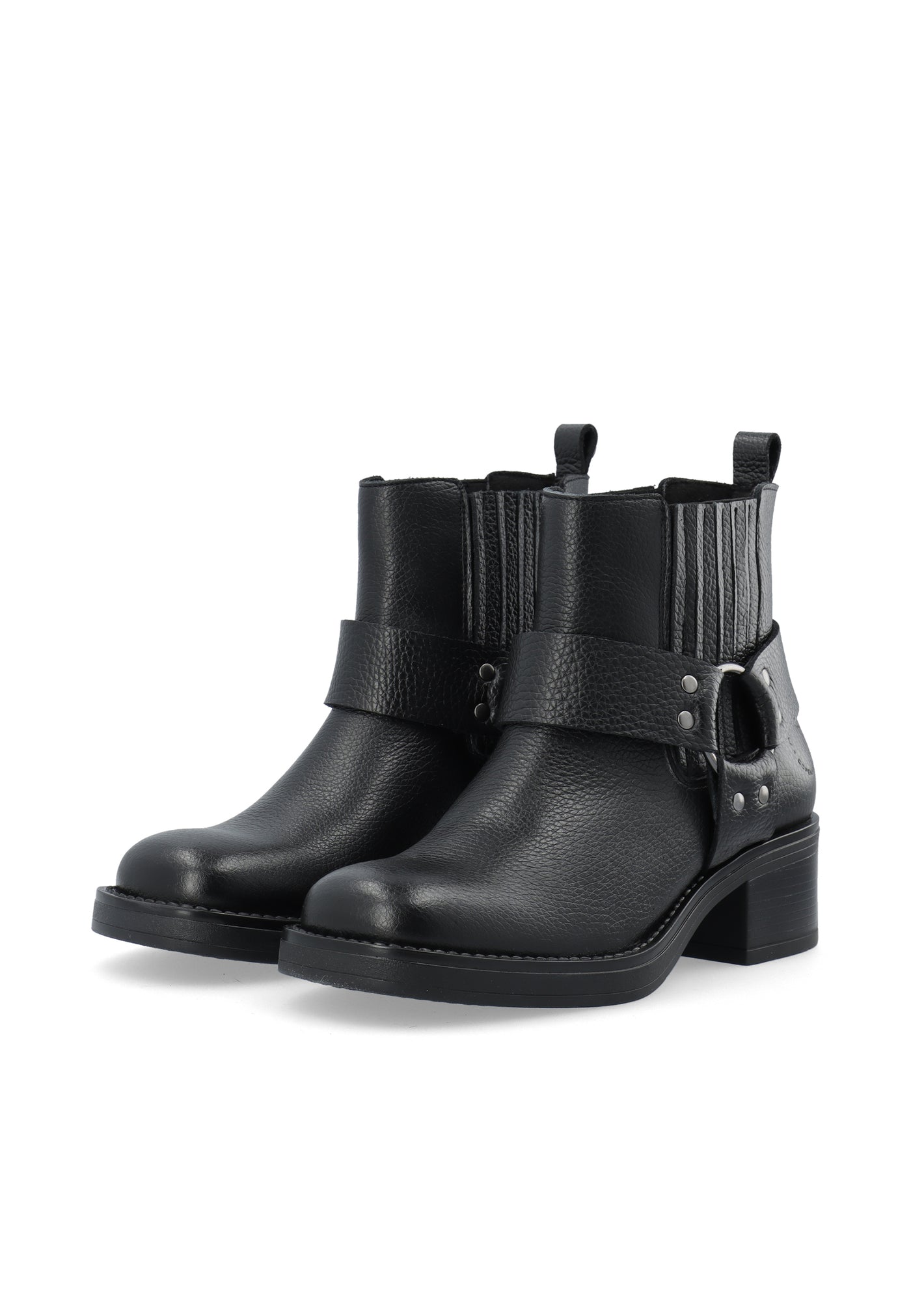 CASHOTT CASRIKKE Chelsea Biker Boot Leather Biker Black