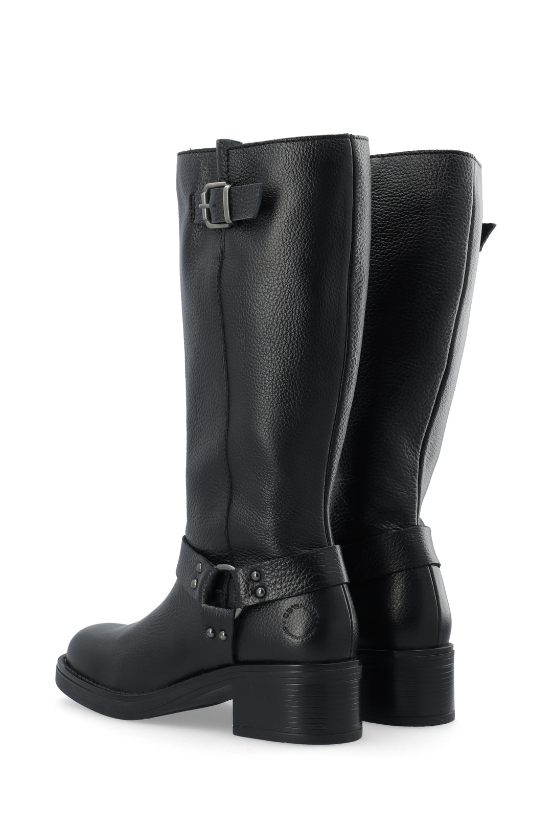 CASHOTT CASRIKKE Tall Biker Boot Leather Biker Black