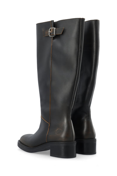 CASHOTT CASRIKKE WIDE PULL BOOT Pull On Distressed Brown