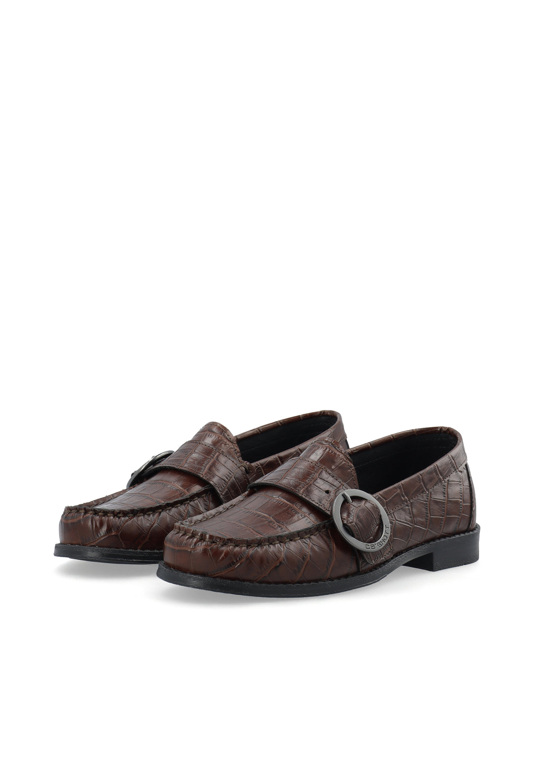 CASHOTT CASROBERTA STRAP LOAFER *Loafers Dark Brown Croco
