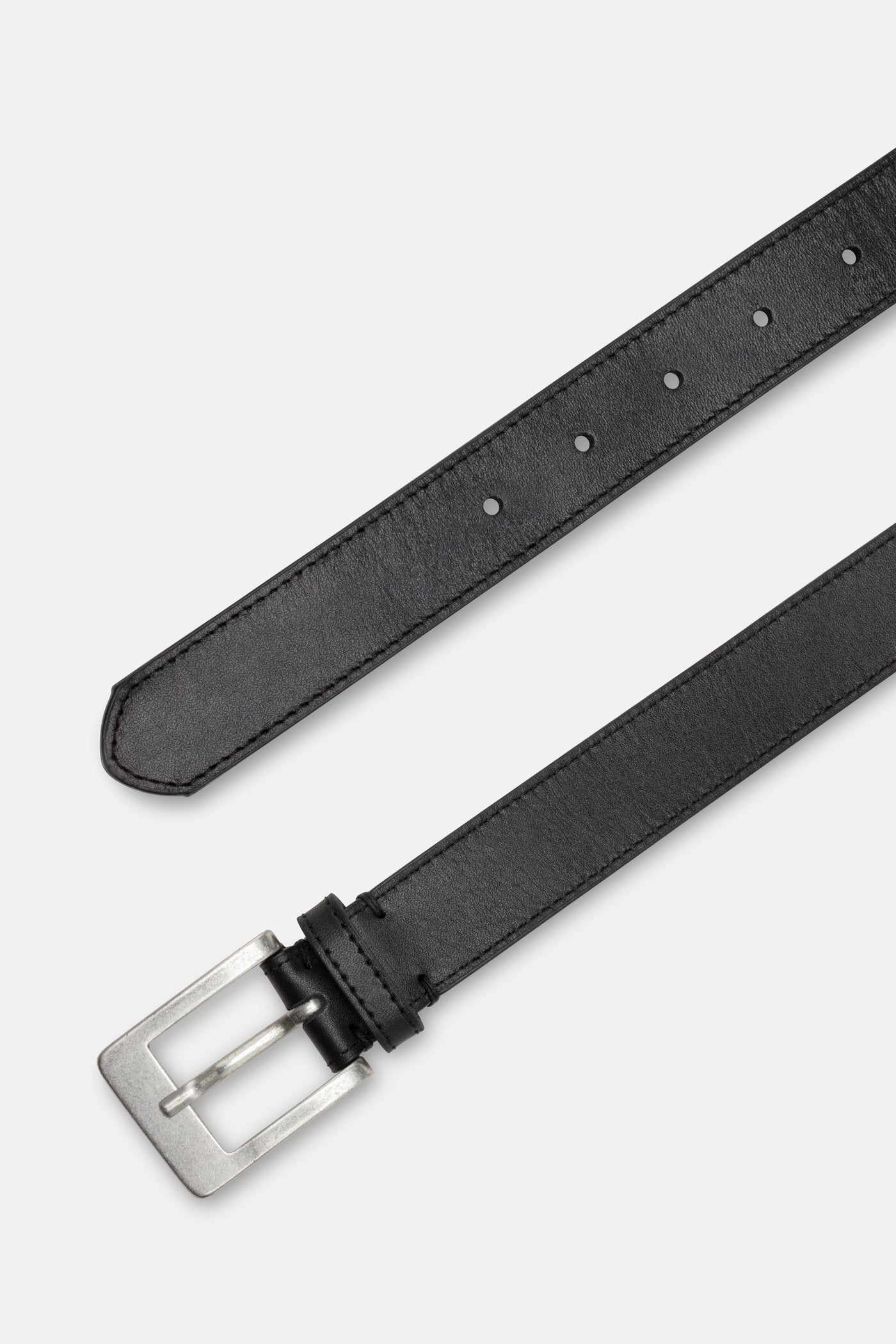 CASHOTT CASROSA Plain Belt Leather Belt Black