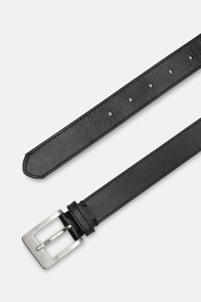 CASHOTT CASROSA Plain Belt Leather Belt Black
