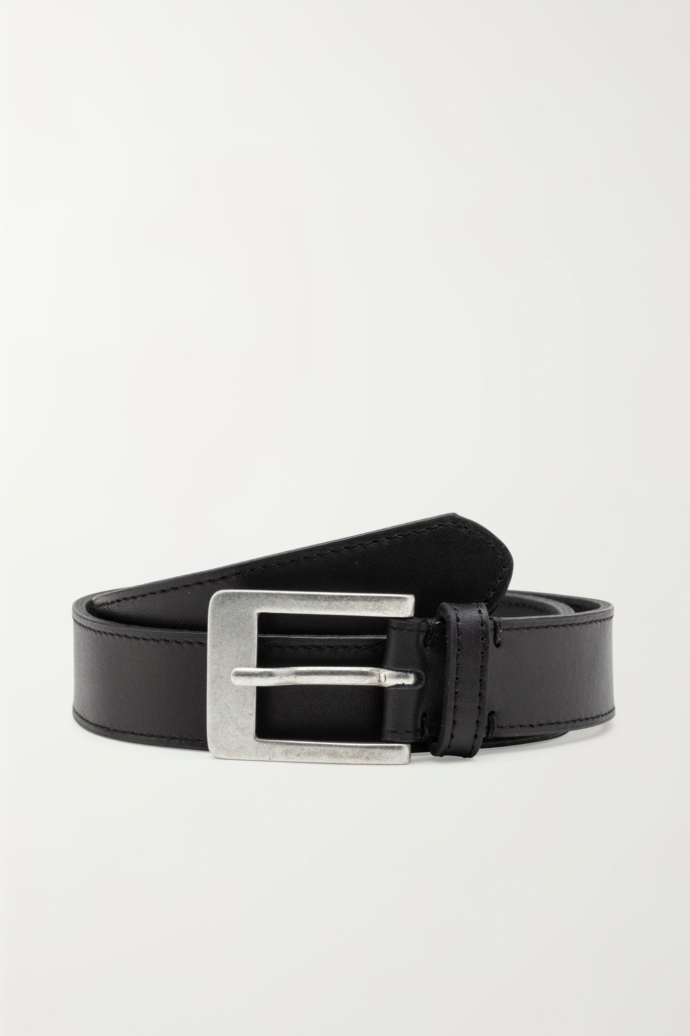 CASHOTT CASROSA Plain Belt Leather Belt Black