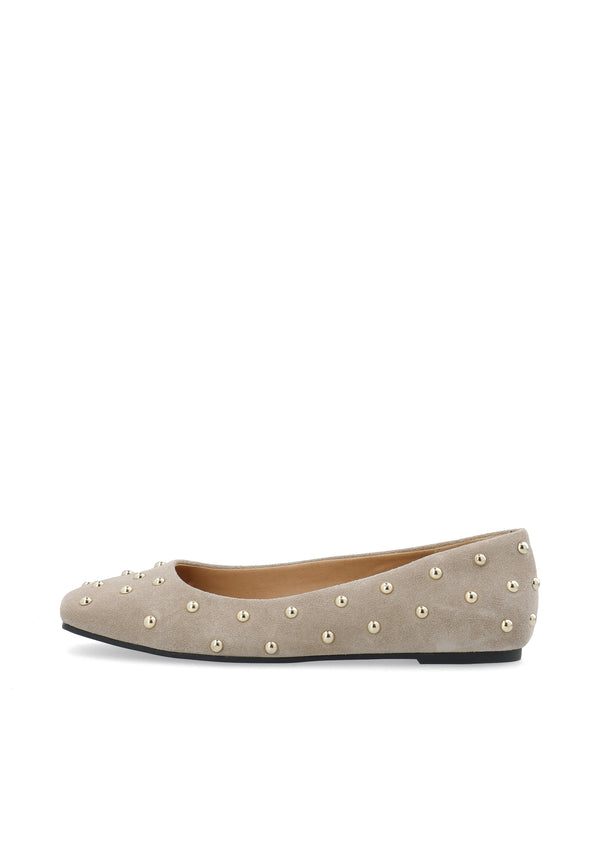 CASHOTT CASRUBY STUDDED BALLERINA *Ballerina Mushroom