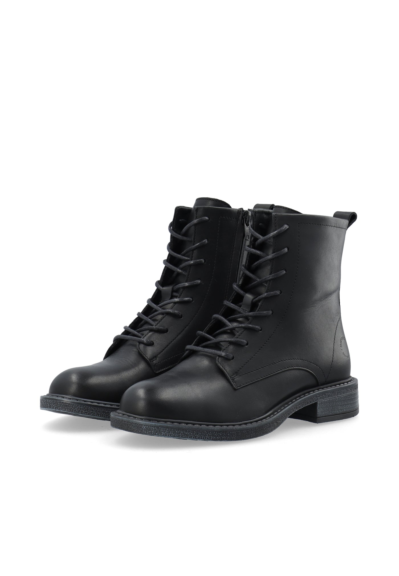 CASHOTT CASTINA Lace Boot Leather Lace Up Black