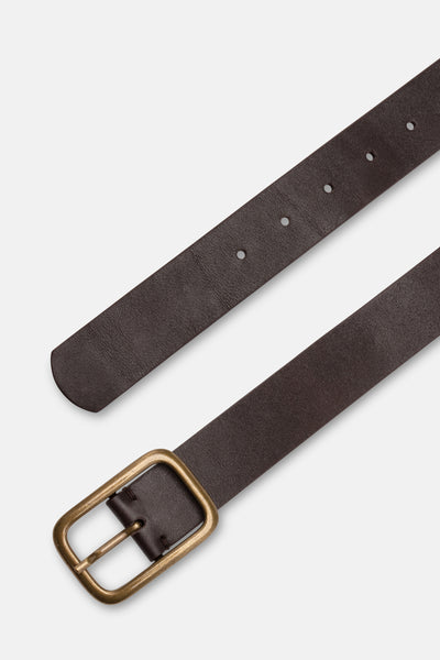 CASHOTT CASVICTORIA Plain Belt Leather Belt Dark Brown