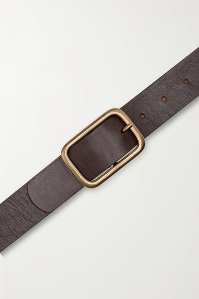 CASHOTT CASVICTORIA Plain Belt Leather Belt Dark Brown