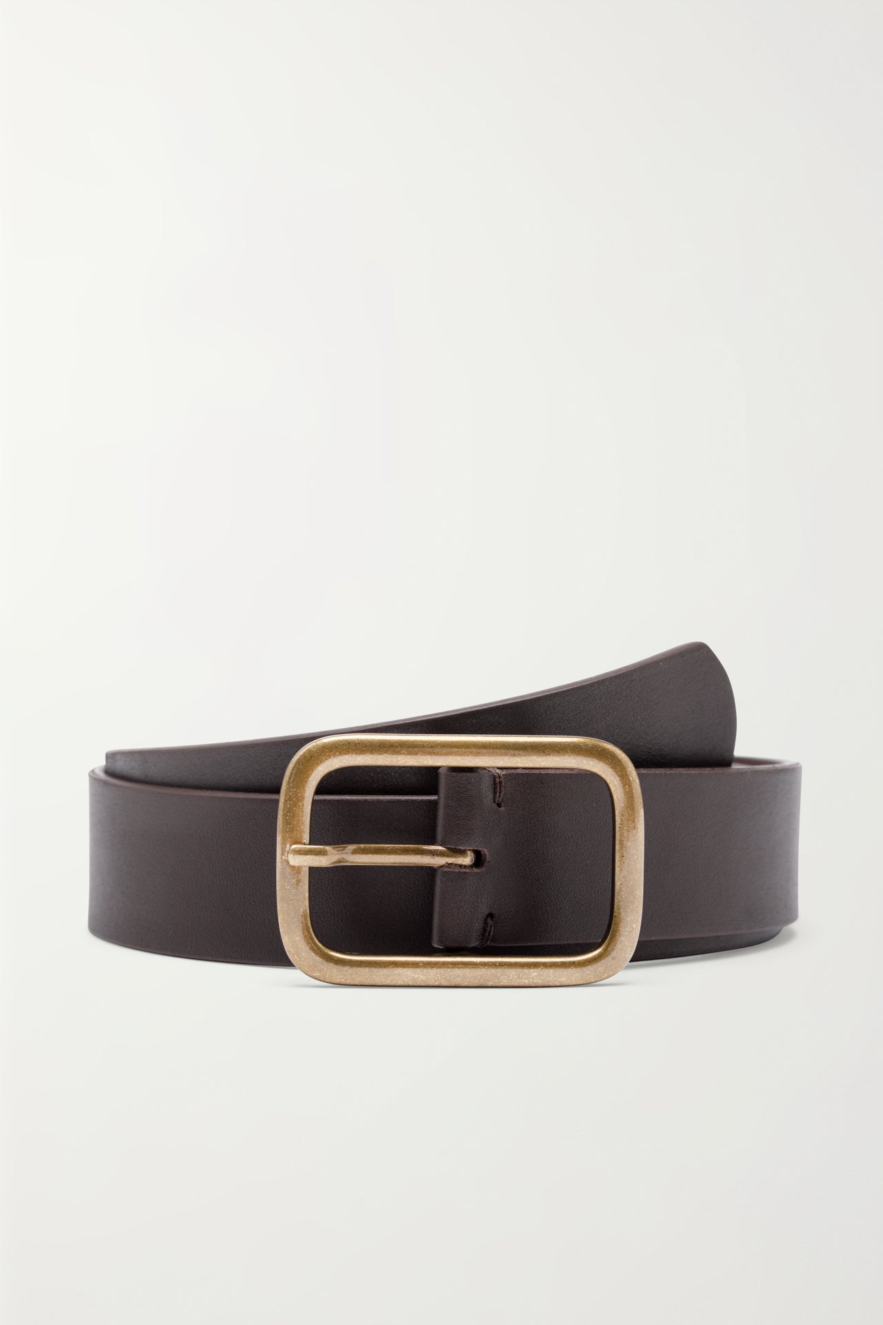 CASHOTT CASVICTORIA Plain Belt Leather Belt Dark Brown