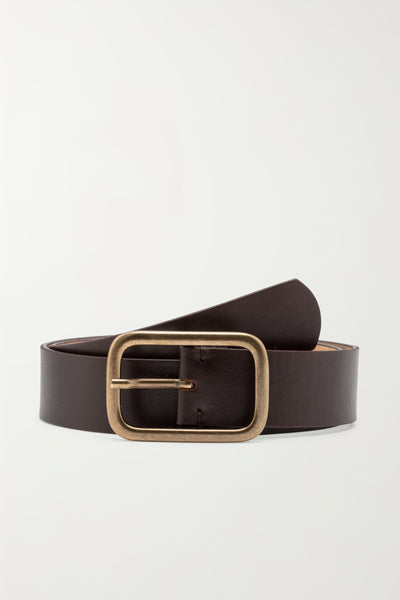 CASHOTT CASVICTORIA Plain Belt Leather Belt Dark Brown