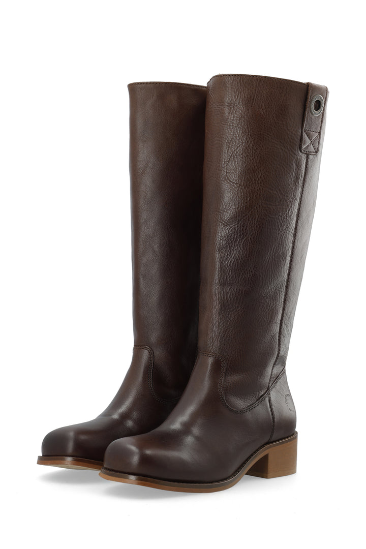 CASHOTT CASVILMA HIGH SHAFT BOOT *Pull On Dark Brown