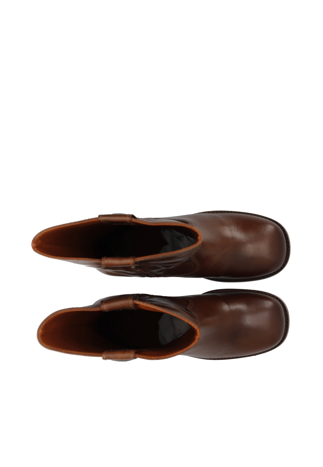 CASHOTT CASVILMA MID CUT BOOT - Stone Leather *Pull On Cognac