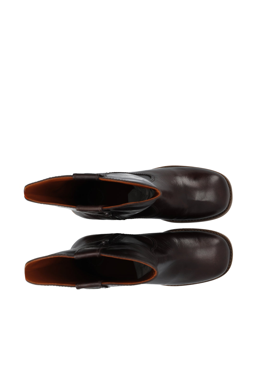 CASHOTT CASVILMA MID CUT BOOT - Stone Leather *Pull On Dark Brown