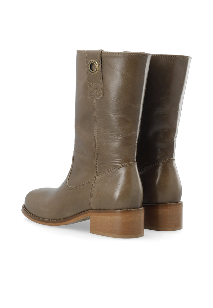 CASHOTT CASVILMA MID CUT BOOT - Stone Leather *Pull On Taupe