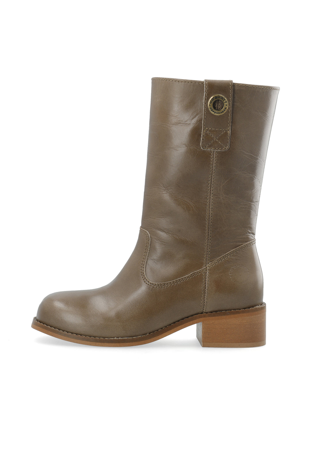 CASHOTT CASVILMA MID CUT BOOT - Stone Leather *Pull On Taupe