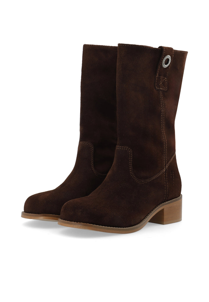 CASHOTT CASVILMA MID CUT BOOT SUEDE *Pull On Dark Brown