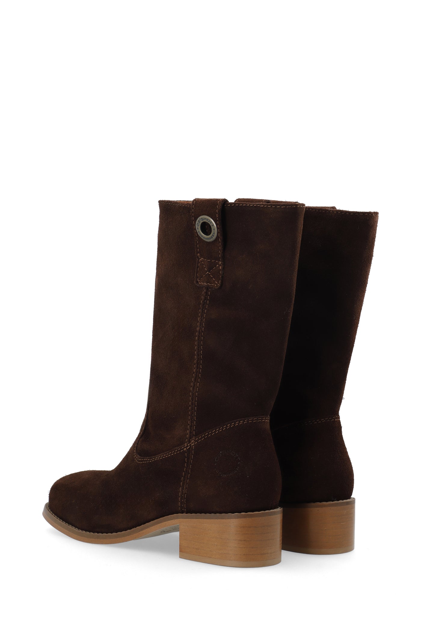 CASHOTT CASVILMA MID CUT BOOT SUEDE Pull On Dark Brown