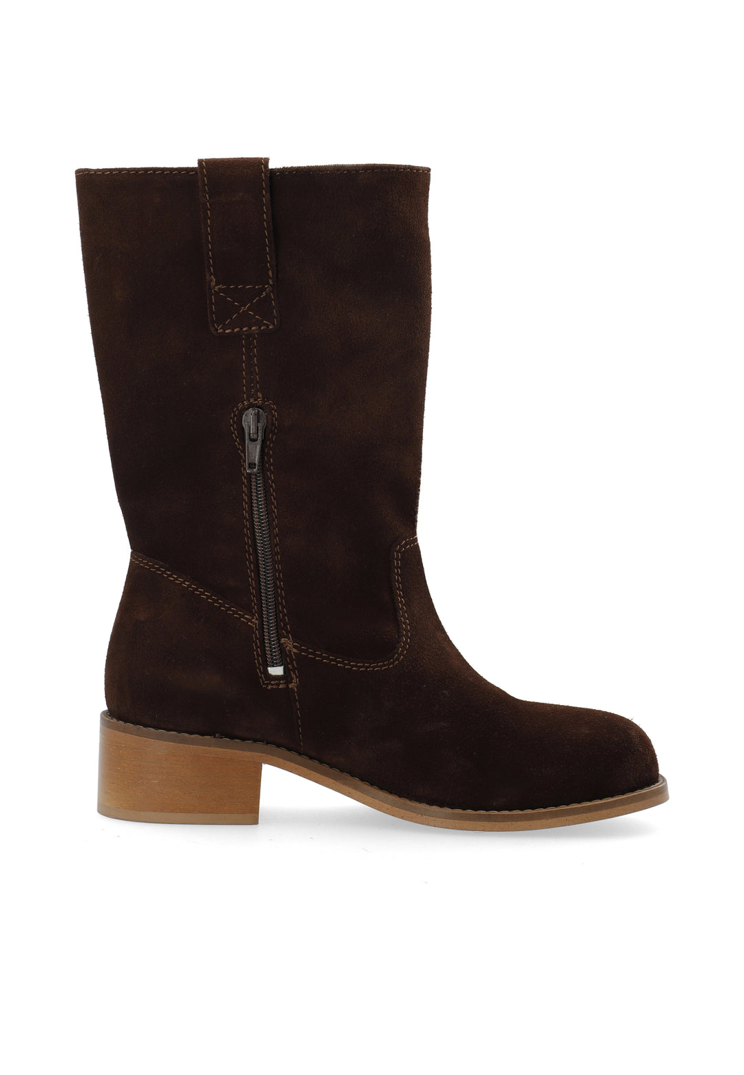 CASHOTT CASVILMA MID CUT BOOT SUEDE *Pull On Dark Brown