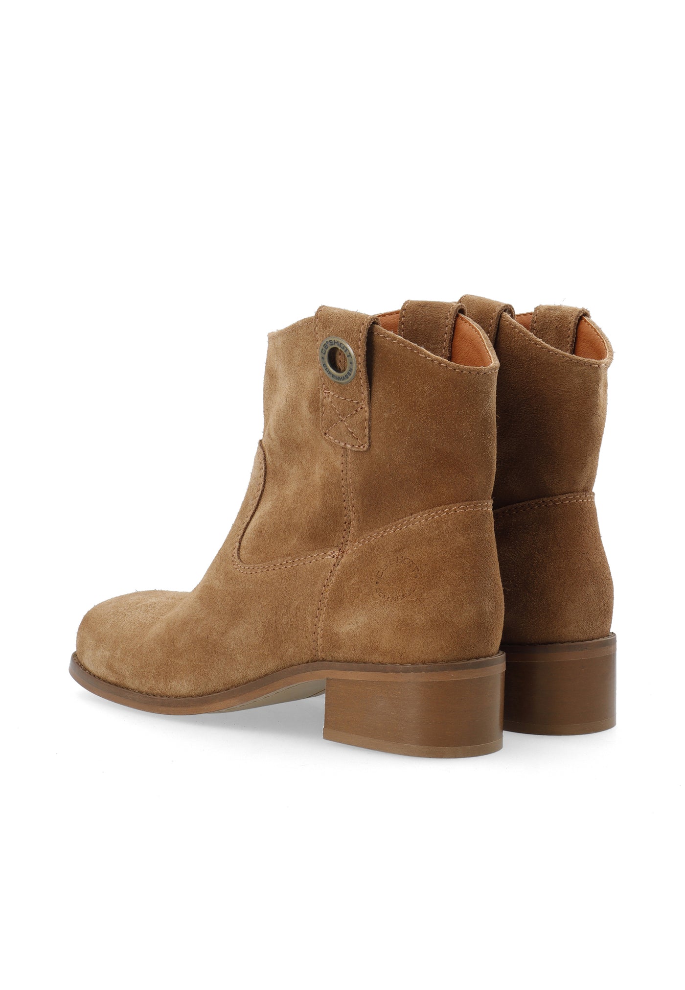 CASHOTT CASVILMA Pull On Low Cut Boot Suede Ankle Boots Toffee