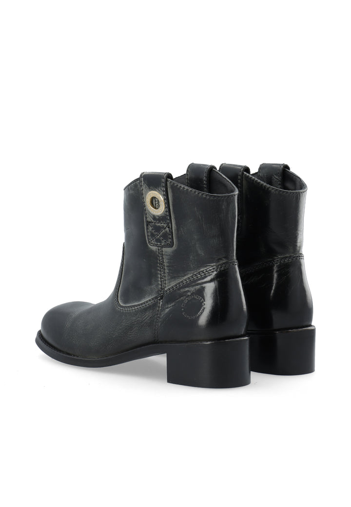 V cut booties black on sale