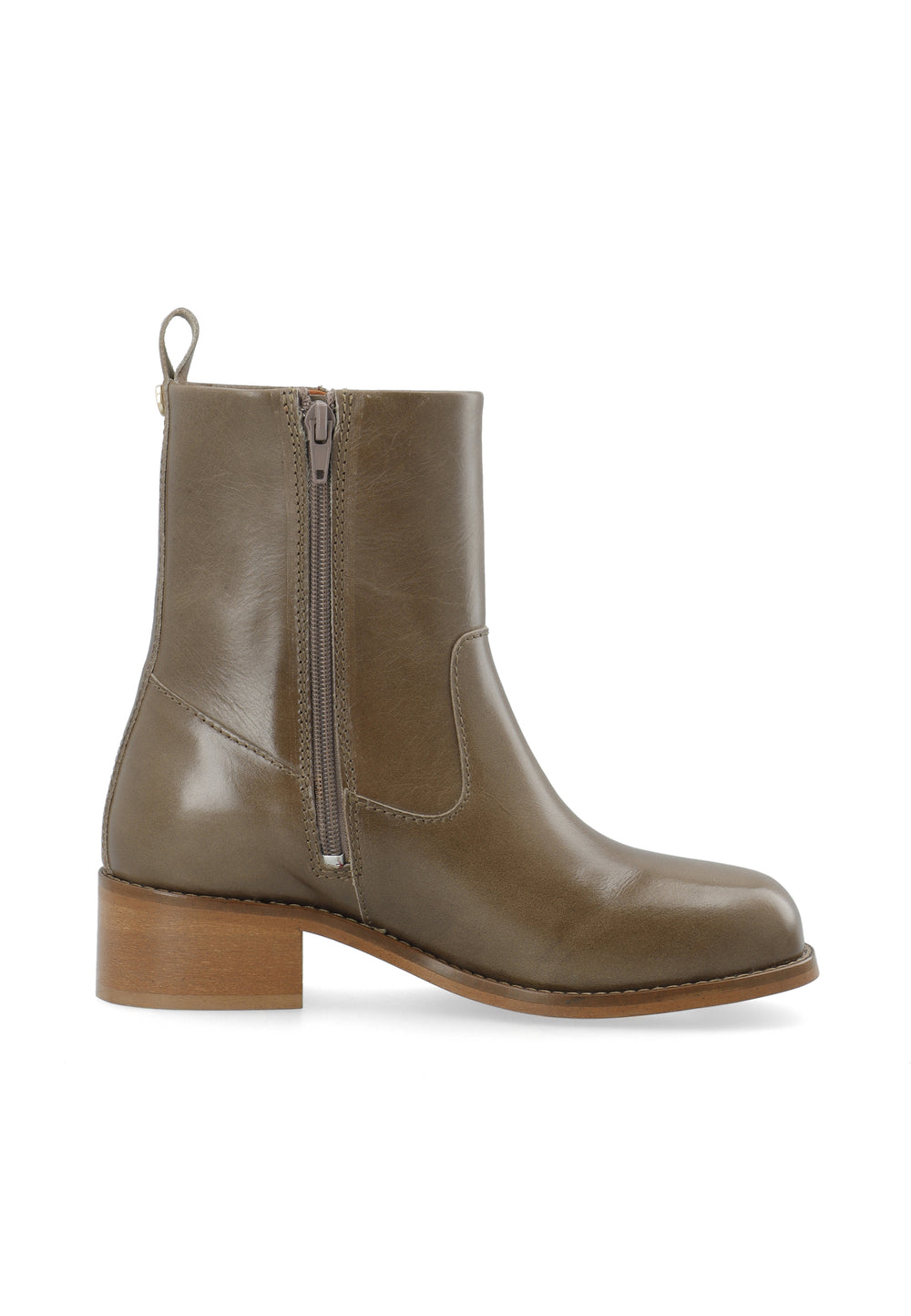 CASHOTT CASVILMA ZIP BOOT - Stone Leather *Zip Boot Taupe
