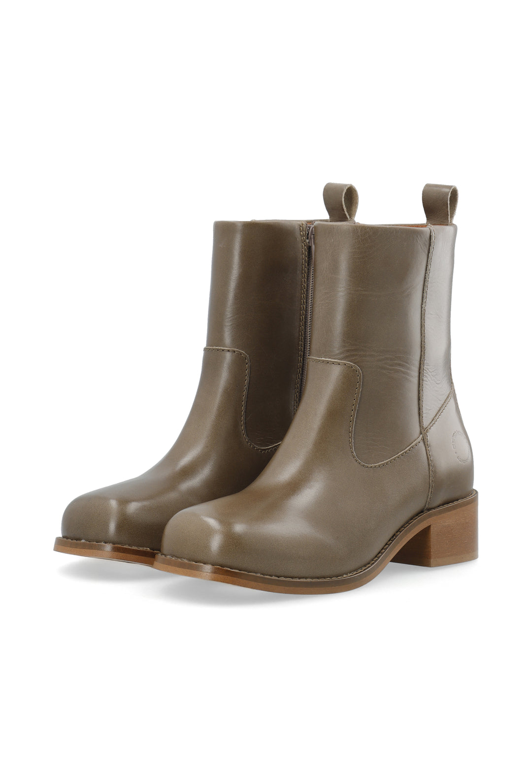 CASHOTT CASVILMA ZIP BOOT - Stone Leather *Zip Boot Taupe
