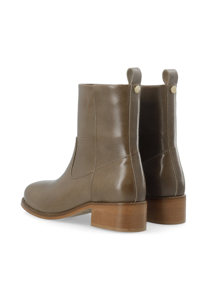 CASHOTT CASVILMA ZIP BOOT - Stone Leather *Zip Boot Taupe