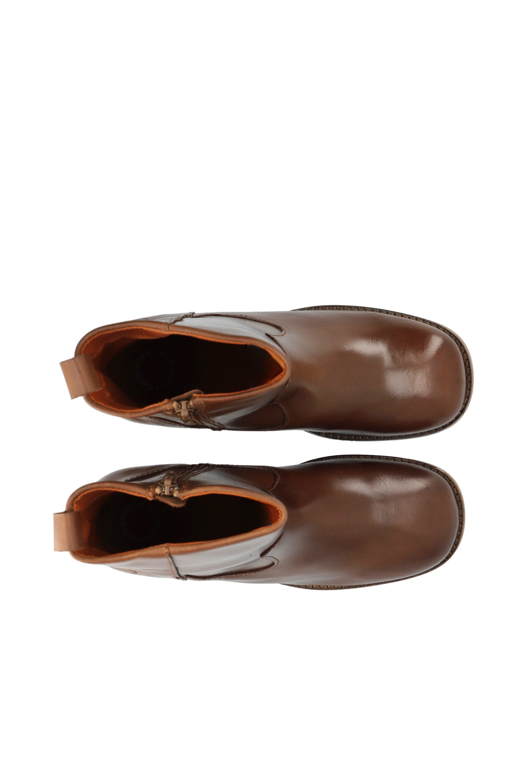 CASHOTT CASVILMA ZIP BOOT - Stone Leather *Zip Boot Cognac