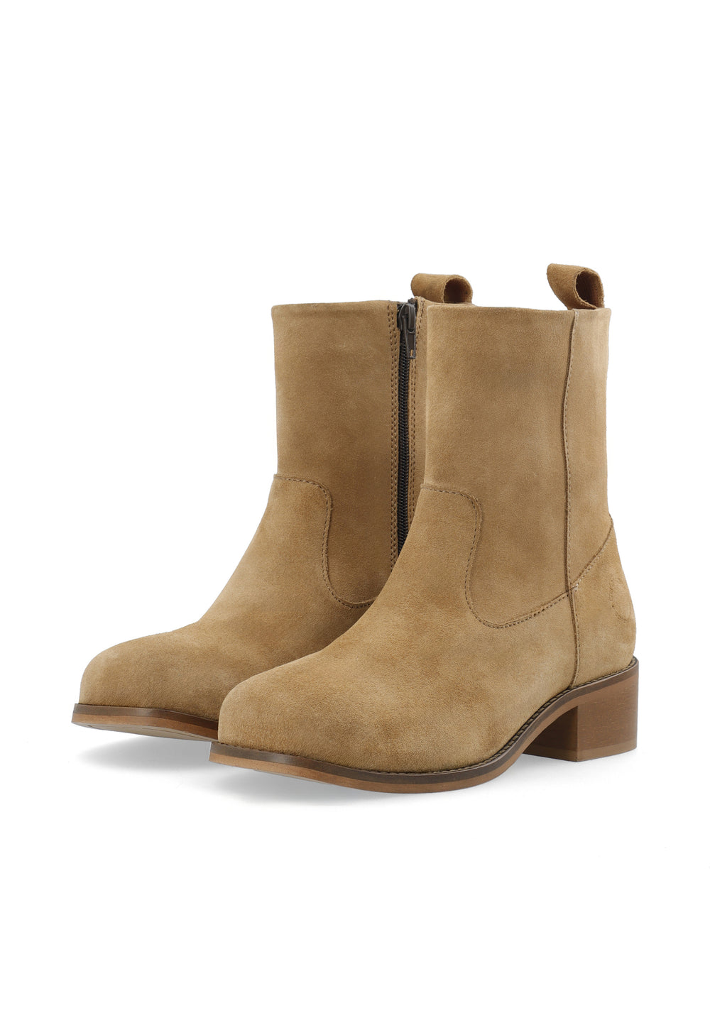 CASHOTT CASVILMA ZIP BOOT - Suede *Zip Boot Mushroom