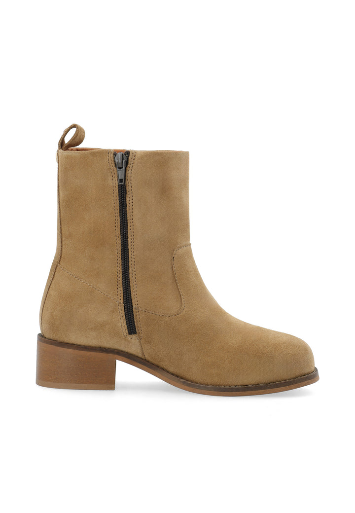 CASHOTT CASVILMA ZIP BOOT - Suede *Zip Boot Mushroom