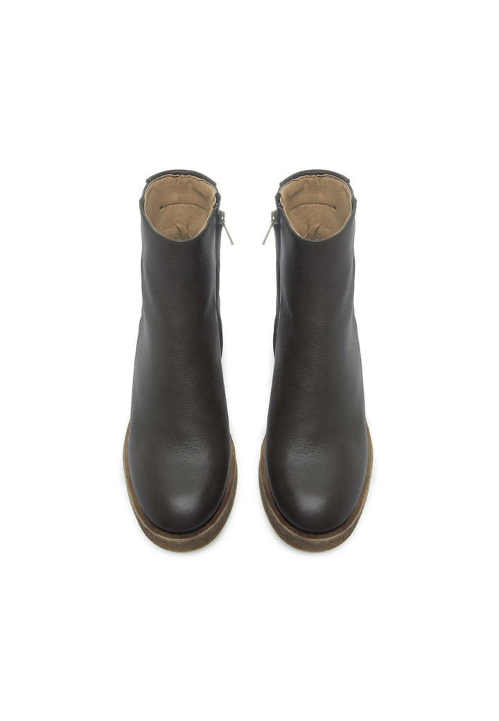 CASHOTT CASEMILY LEATHER *Zip Boot Olive